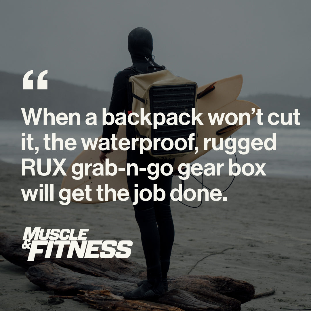 The RUX 70L is featured in Muscle and Fitness: